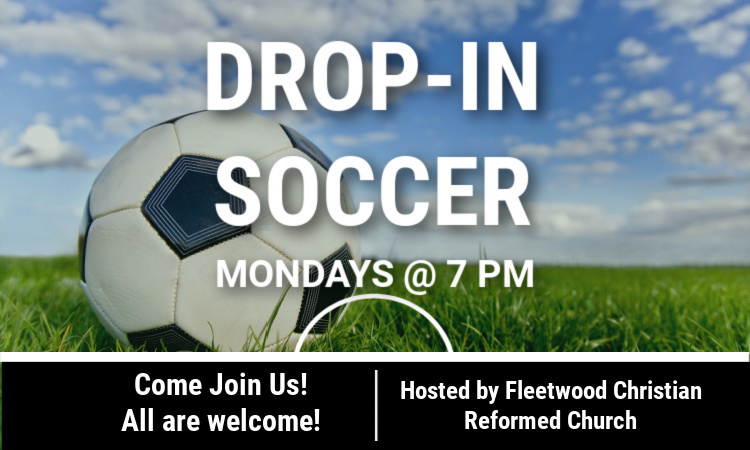 drop in soccer mondays  7. Hosted by Fleetwood CRC Come Join Us