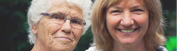 two women, one is elderly